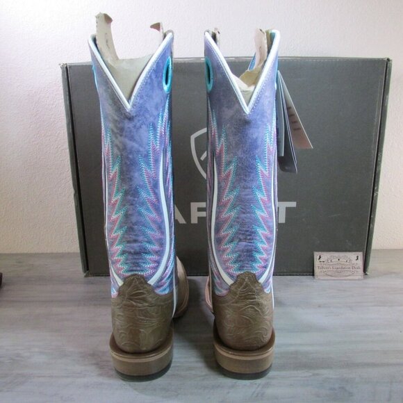 Ariat Women's Futurity Fort Worth 14" Embroidery Inlay Boot Taupe/Lavender Field - Picture 3 of 4